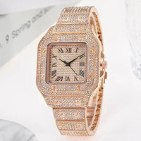 Thumbnail for Gold Watch Ladies Wrist Watch Luxury Rhinestone Unisex Bracelet Watches