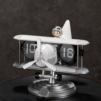 Thumbnail for Retro Airplane Style Battery Powered Silent Desk Alarm Clock