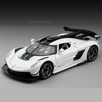Thumbnail for 1:22 Scale Jesko Super Car Model Toys Metal Diecast Light Music Pull Back Sports Cars Models