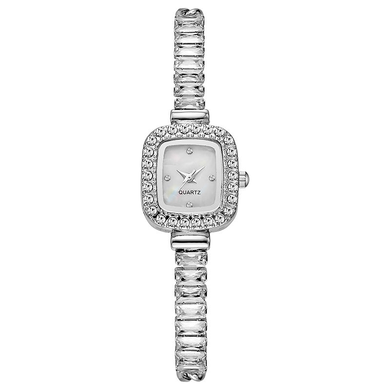 Fashion Rhinestone Women Watch Square Dial Ladies Quartz Watches Bracelet Band Wristwatches