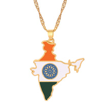 Thumbnail for India Map Flag Necklace