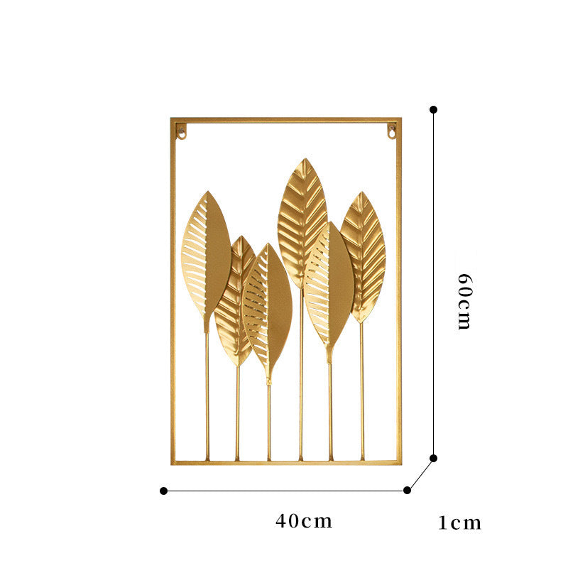 Golden luxuriant leaves Wall Decoration/Hanging: For Living Room