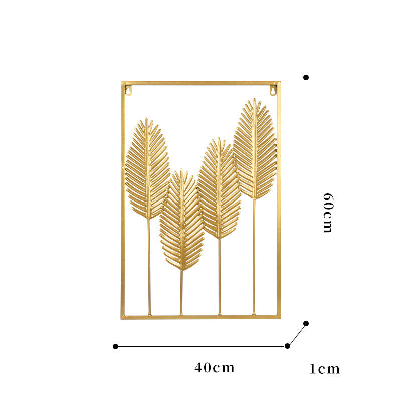 Golden luxuriant leaves Wall Decoration/Hanging: For Living Room