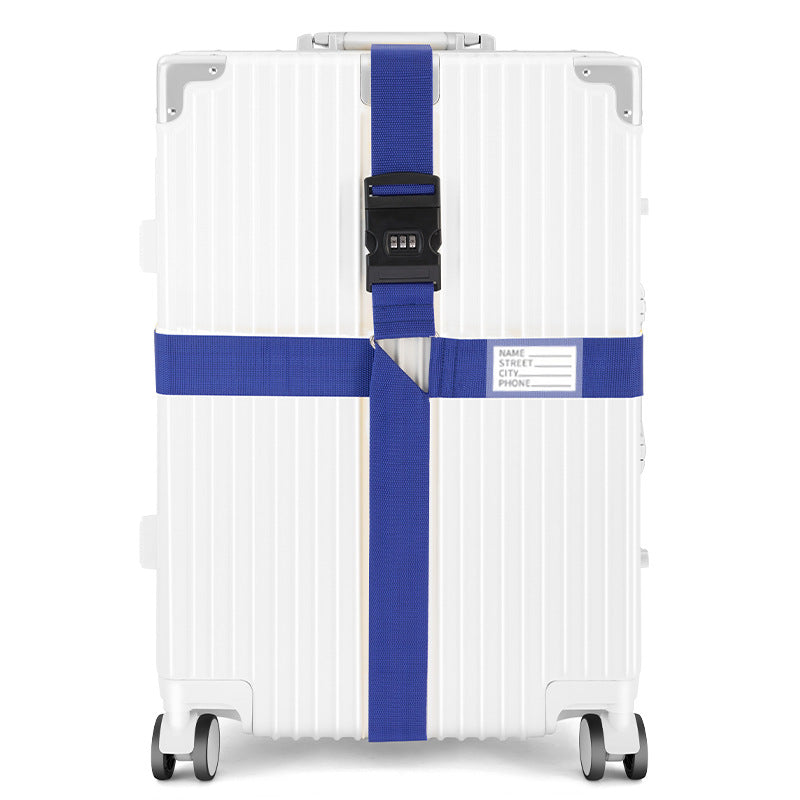 Nylon 3 Digits Password Lock Luggage Strap Cross Belt