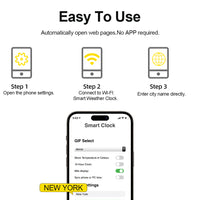 Thumbnail for Small Portable Smart WiFi Weather Station Digital Alarm Clock