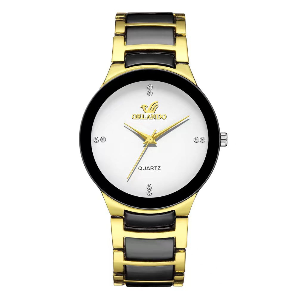 Luxury Business Watch for Men and Women Neutral Color Steel Strap Casual Fashion Clock