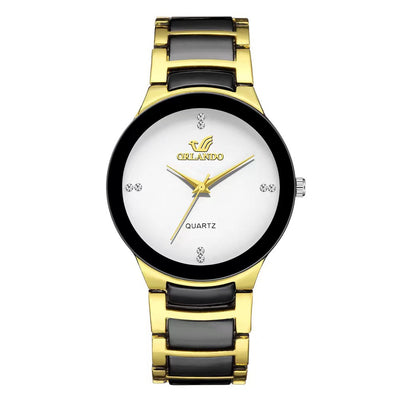 Luxury Business Watch for Men and Women Neutral Color Steel Strap Casual Fashion Clock aviation-themed pilot watch, polished.