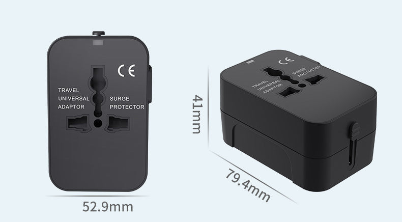 Multifunctional adapter plugs adapter plugs with USB Type-C Port Universal Adaptor UK to EU Plug