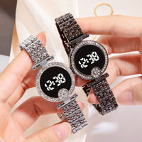 Thumbnail for LED Watch Unisex Electronic Wristwatch Diamond Embedded Quartz Wristwatch
