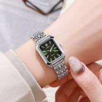 Thumbnail for Stainless Steel Strap Watch Women Luxury Gift Quartz Wristwatch Student Fashion Simple Square Quartz Watches