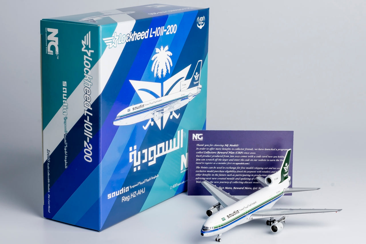 NG32012 Saudia Lockheed L-1011-200 HZ-AHJ Airplane Model (1:400 Scale)