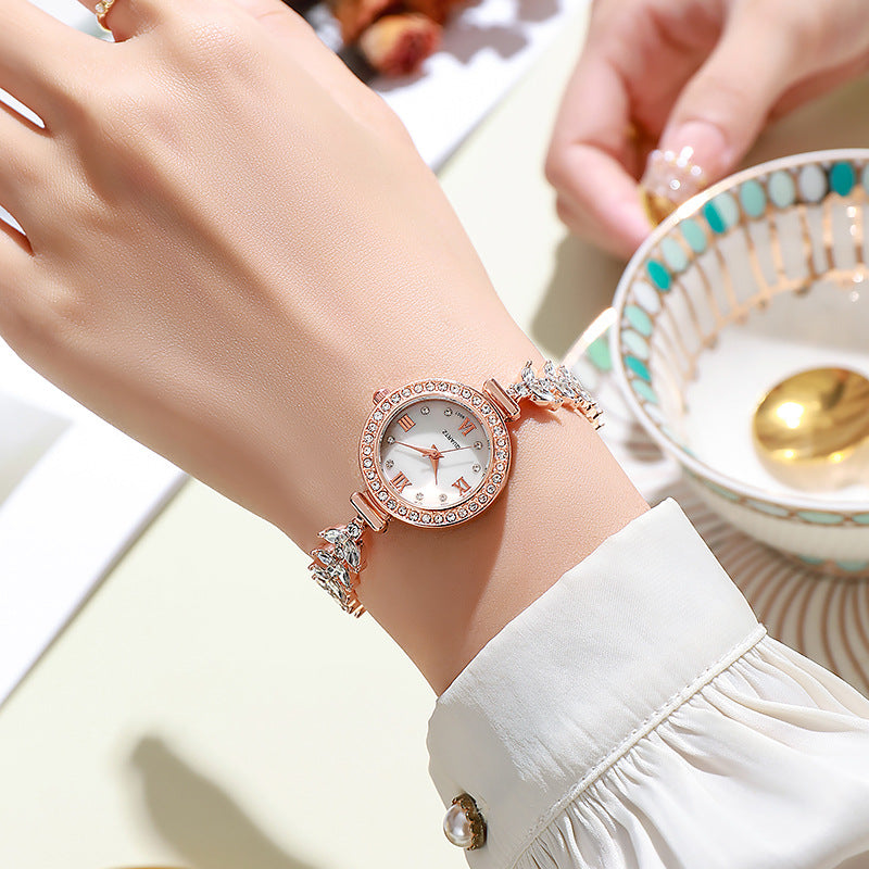 Mermaid Chain Light Luxury Diamond Bracelet Ladies Fashion Quartz Watches