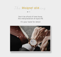 Thumbnail for Top Brand Luxury Brown Leather Casual Quartz Watch Men
