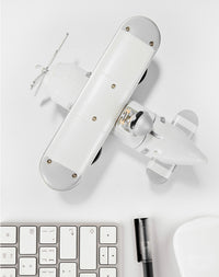 Thumbnail for Retro Airplane Style Battery Powered Silent Desk Alarm Clock