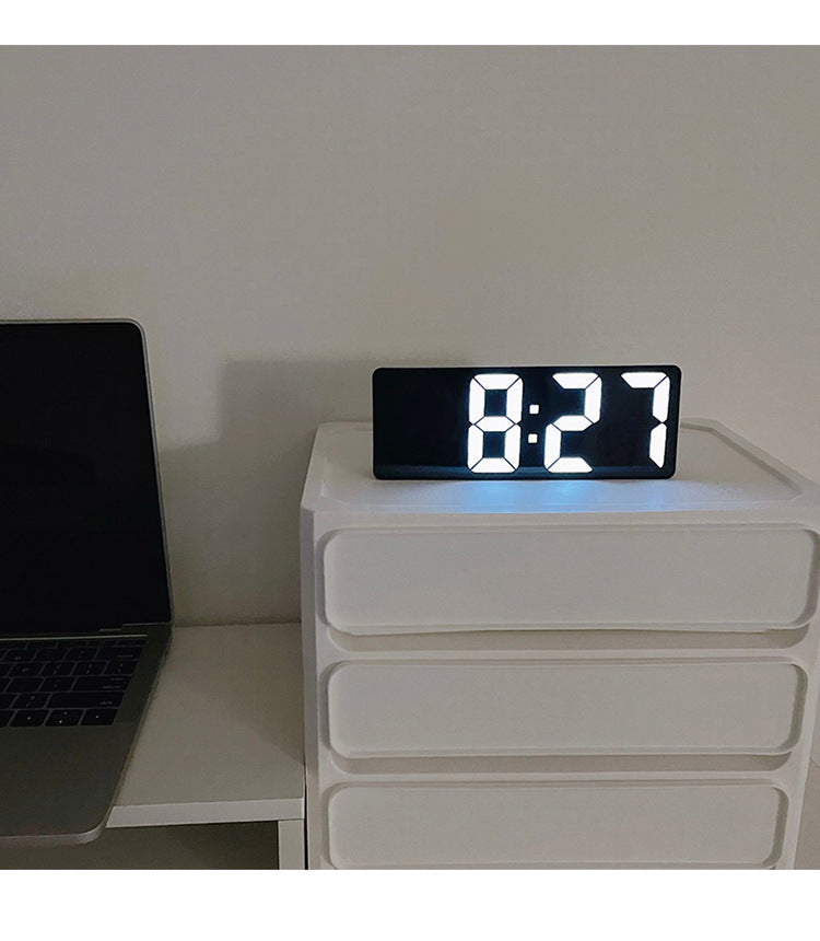 LED Creative Mirror Alarm Clock (Battery & Plug-in)
