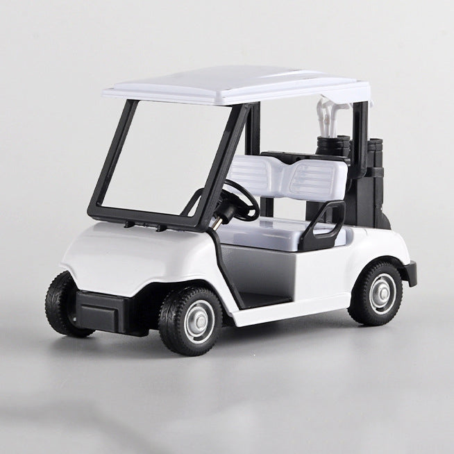 1:20 Mini Alloy Golf Cart Model with Club, Pull-Back