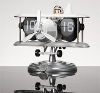 Thumbnail for Retro Airplane Style Battery Powered Silent Desk Alarm Clock