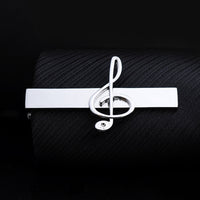 Thumbnail for Copper Silver Musical Note Shaped Tie Clip