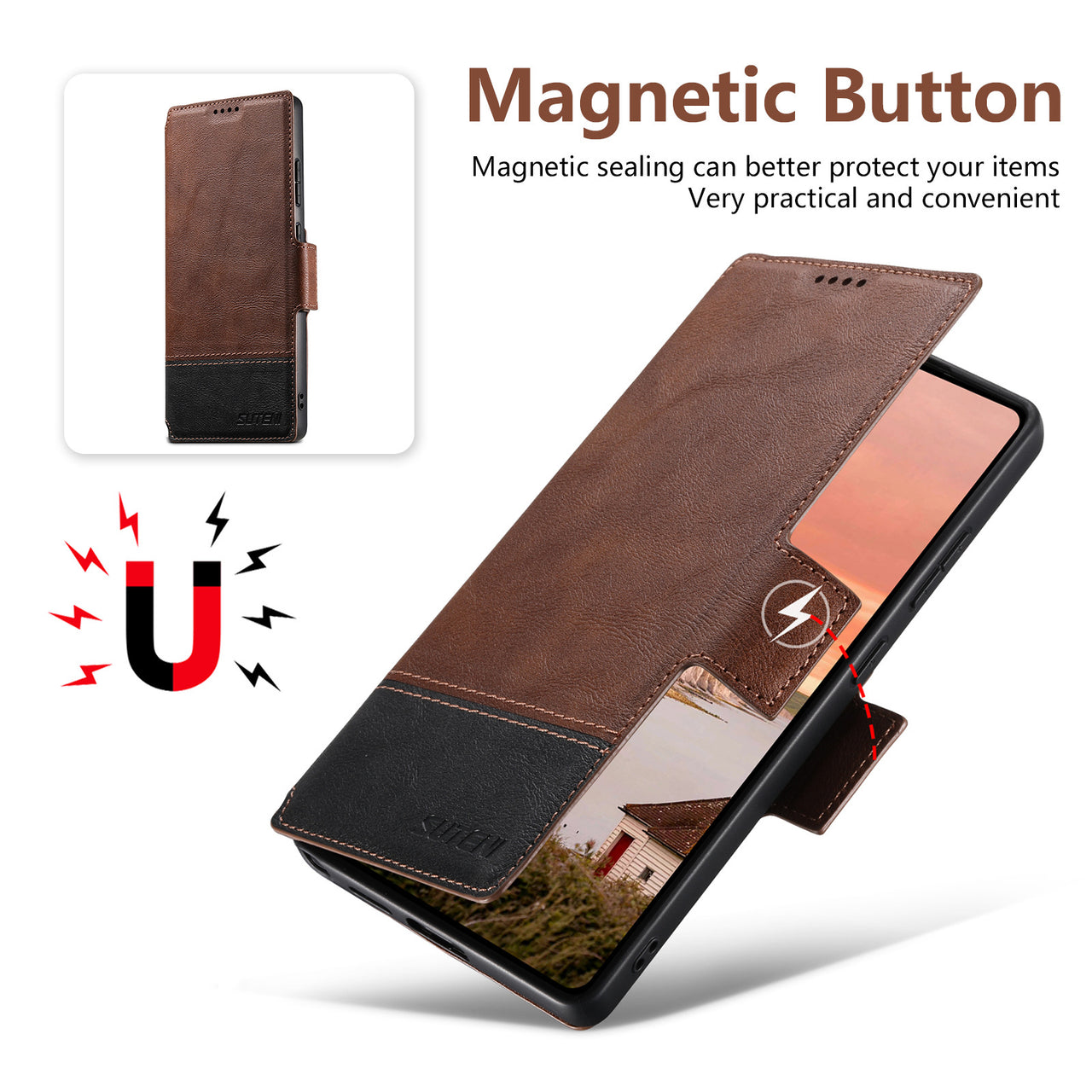 Faux Leather Wireless Charging Card Holder Stand Wallet Magnetic Flip Cover Phone Case For Samsung Galaxy S25 Ultra
