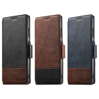 Thumbnail for Faux Leather Wireless Charging Card Holder Stand Wallet Magnetic Flip Cover Phone Case For Samsung Galaxy S25 Ultra