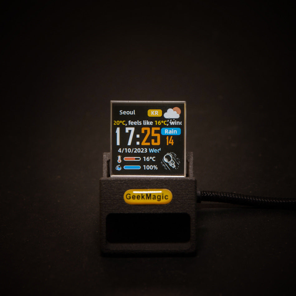 Crystal Mini Monitor for Bitcoin & Weather Tracking