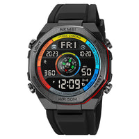 Thumbnail for Pedometer Countdown Sport Digital Men 50M Waterproof Calendar Calorie Wristwatch