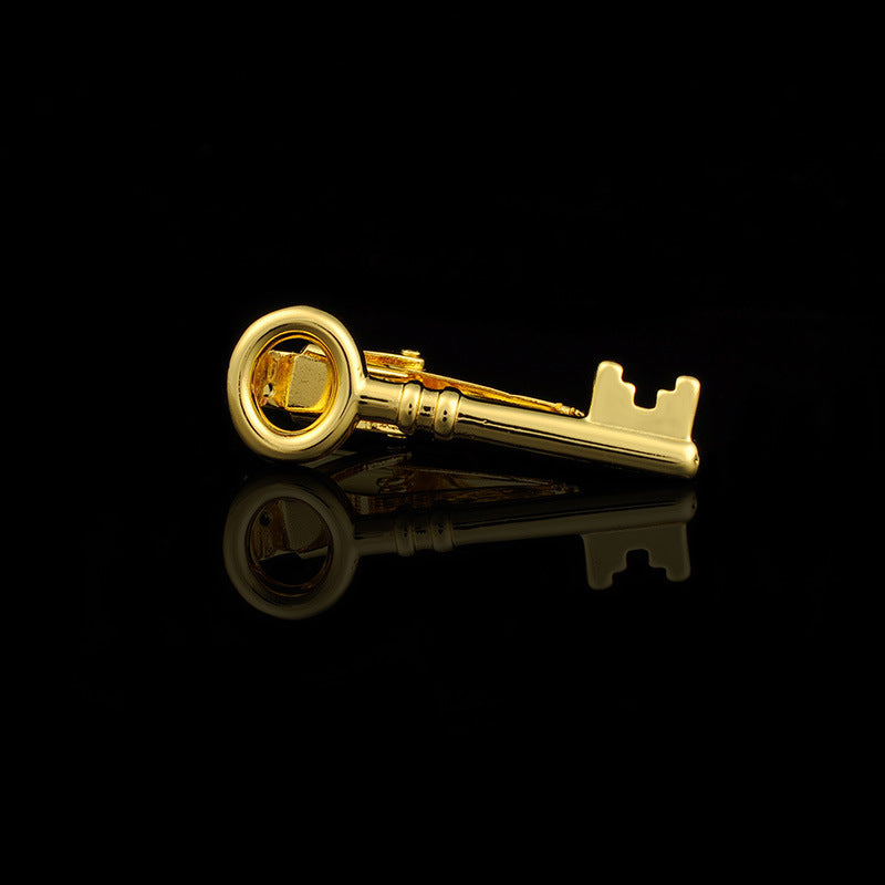 Copper Golden Key Shaped Tie Clip