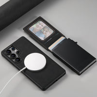 Thumbnail for Magnetic Leather Case with Card Slot for Samsung S25/S24/S23/S22 Ultra