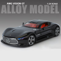 Thumbnail for 1:24 VISION GT Cars Model Toy Diecast Alloy Sports Car Doors Opened Sound Light Pull Back Rubber Tire