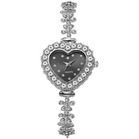 Thumbnail for Fashion Women Watches Luxury Rhinestone Heart Dial Quartz Watch Ladies Bracelet Wristwatches