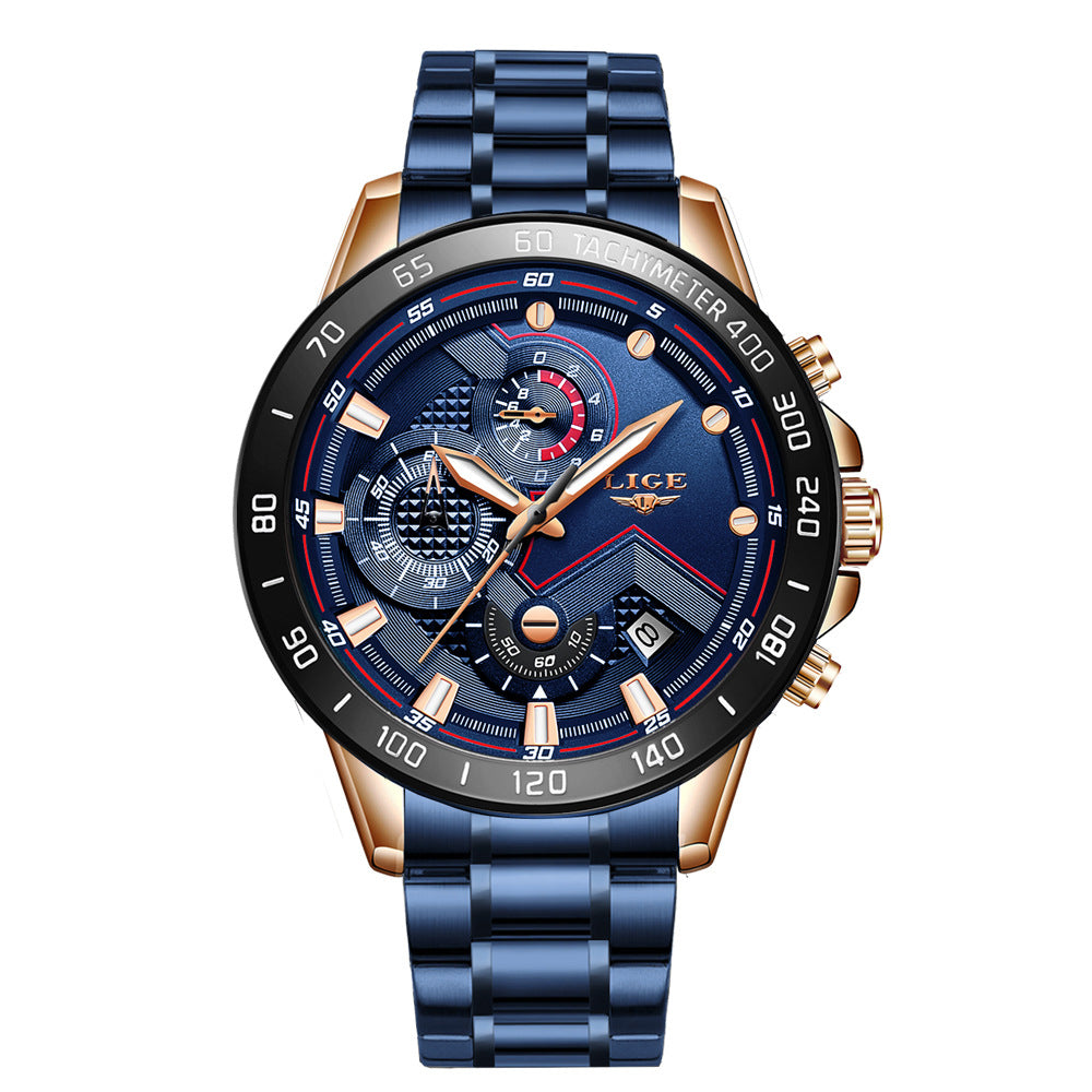 Quartz Fashion Stainless Steel Top Brand Luxury Sport Mens Watches