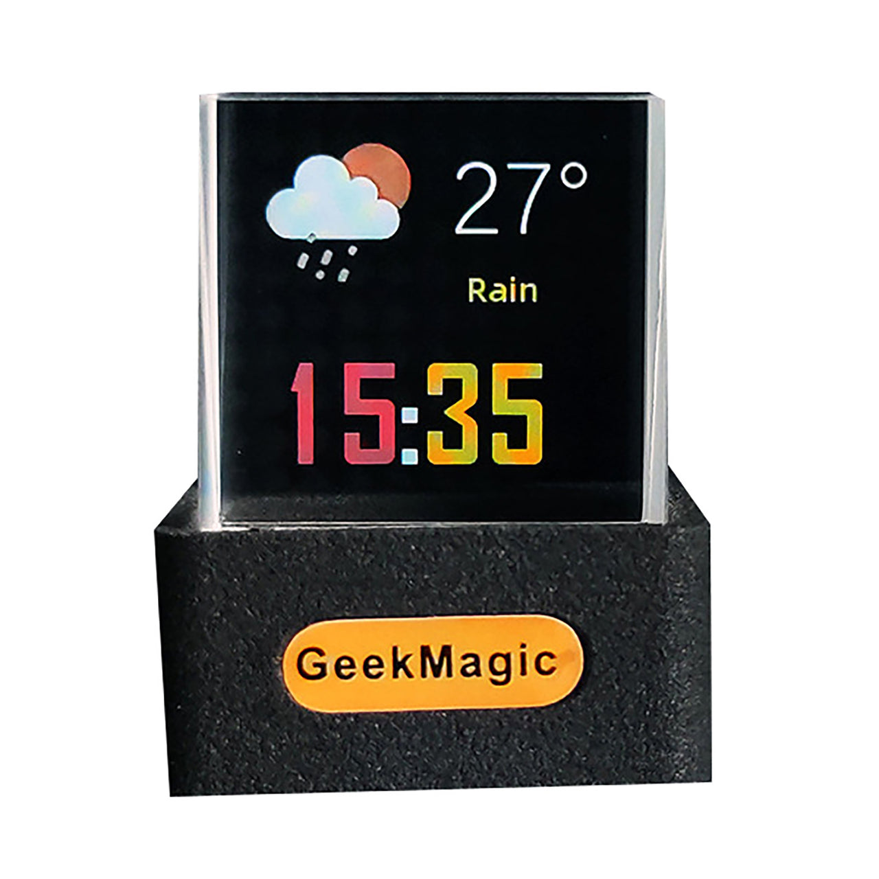 GeekMagic GIFTV Crystal Cube Smart Weather Station Digital Clock