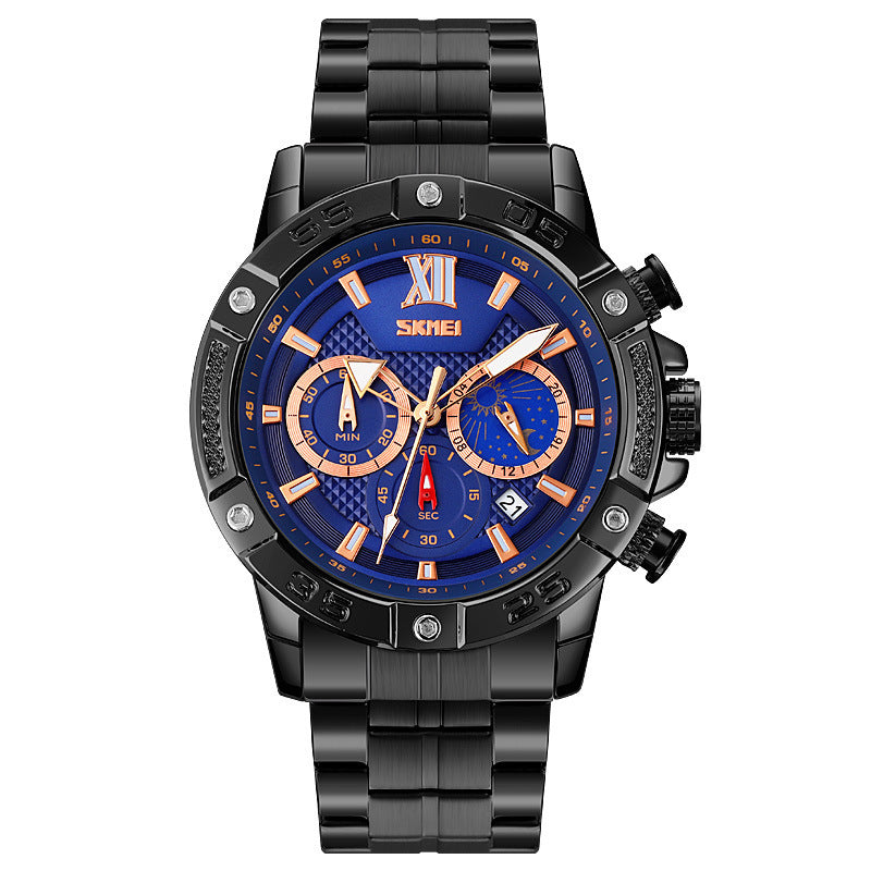 Multifunctional Trendy Electronic Watch Six Time Outdoor Sports Watch