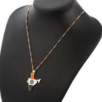 Thumbnail for India Map Flag Necklace