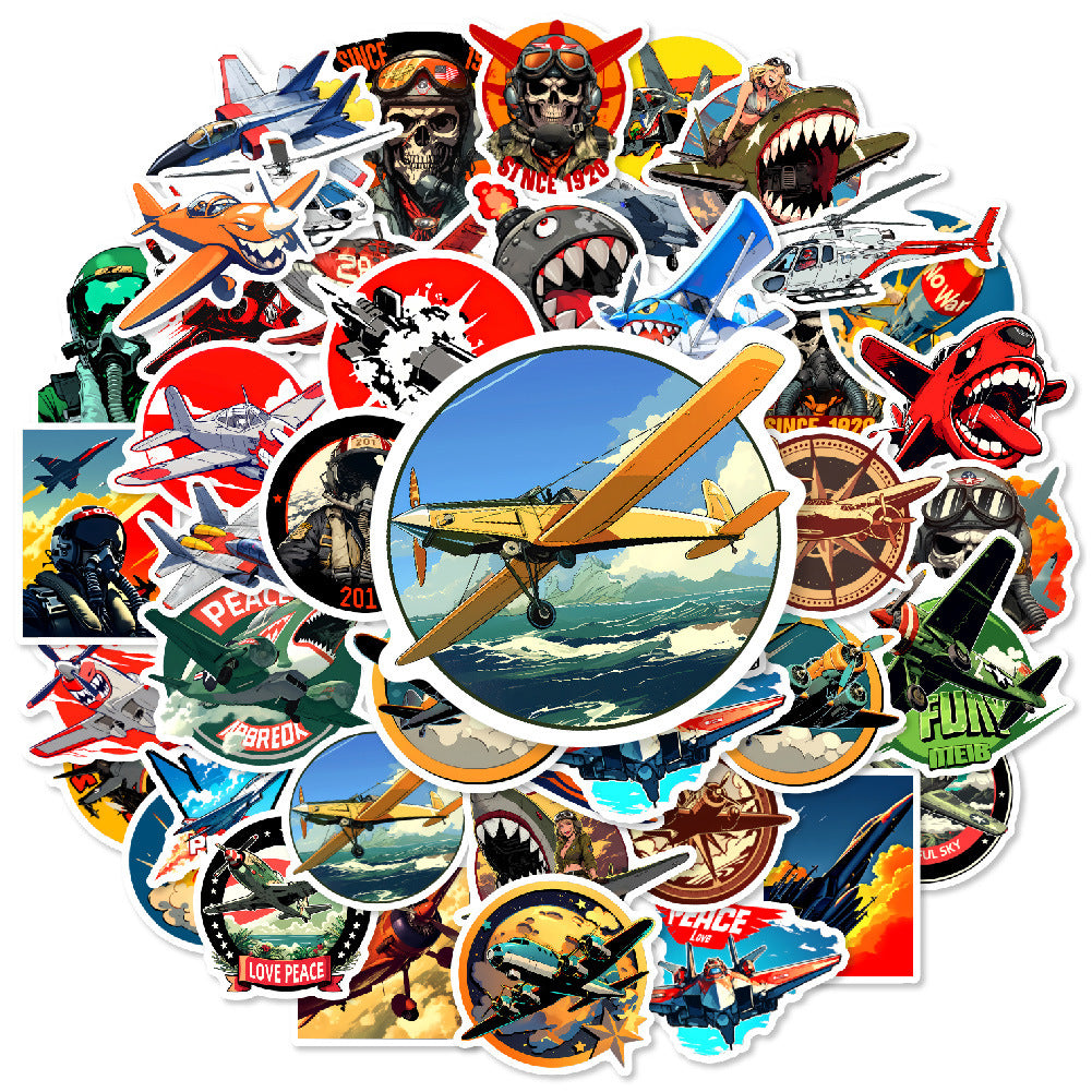 50 Pieces Fighter Military Suit B Stickers (Mixed)