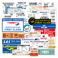 Thumbnail for 30 Pieces Boarding pass Airline ticket Stickers (Mixed)