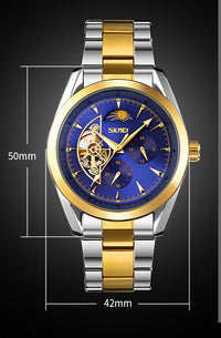 Thumbnail for Fully Automatic Mechanical Moon Phase Hollow Bottom Waterproof Watch
