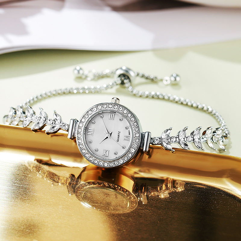 Mermaid Chain Light Luxury Diamond Bracelet Ladies Fashion Quartz Watches