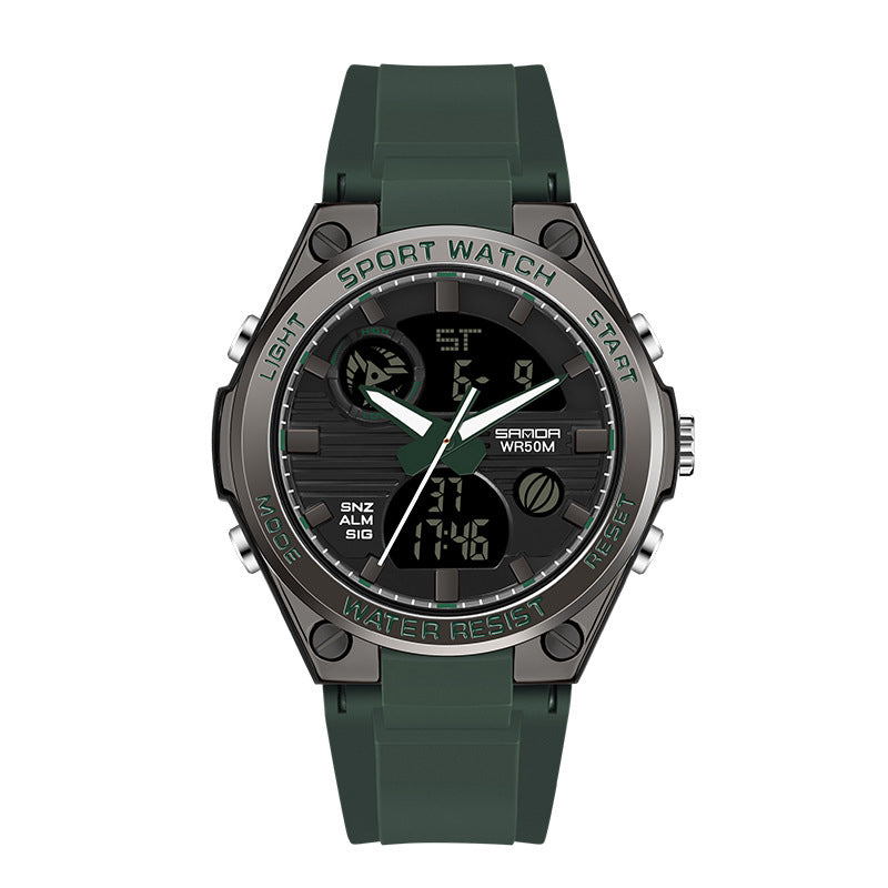 Digital Watch Women's Sport Chronograph Calendar Lady Quartz Wristwatch Waterproof LED Electronic Clock