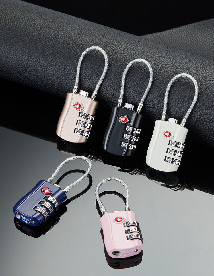 TSA Customs Code Lock for Travel Luggage Password Changeable Lock Contrast Color Design Padlock