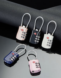 Thumbnail for TSA Customs Code Lock for Travel Luggage Password Changeable Lock Contrast Color Design Padlock