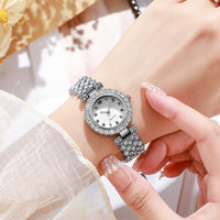 Thumbnail for Luxury Fashion Women Watch Set Silver Strap Ladies Quartz Wristwatch Alloy Bracelet