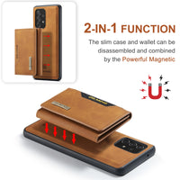 Thumbnail for 2 In 1 Magnetic Leather Case For Samsung A72/A52 Wallet Card Holder Pocket Cove