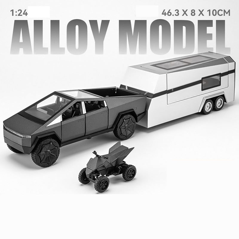 1:32 Telescopic Trailer Camper Alloy Model