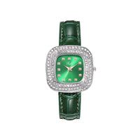 Thumbnail for Fashionable Minimalist Ladies' Square Quartz Watch Full Sky Star Leather Strap Black Business Style Women's Wristwatch