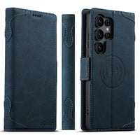 Thumbnail for Faux Leather Flip Case with Card Holder, Stand and Magnetic Button for Samsung Galaxy S25 Ultra