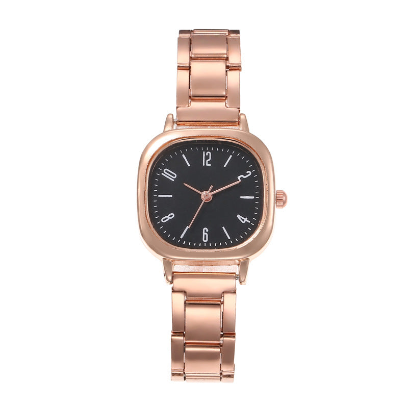 Fashionable Casual Quartz Watch for Women Square Shape Simple Design Suitable