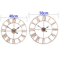 Thumbnail for Modern 3D Retro Black Iron Hollow Wall Roman Numerals Clock