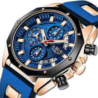 Thumbnail for Top Brand Luxury Silicone Sport Watch Quartz Men Watche