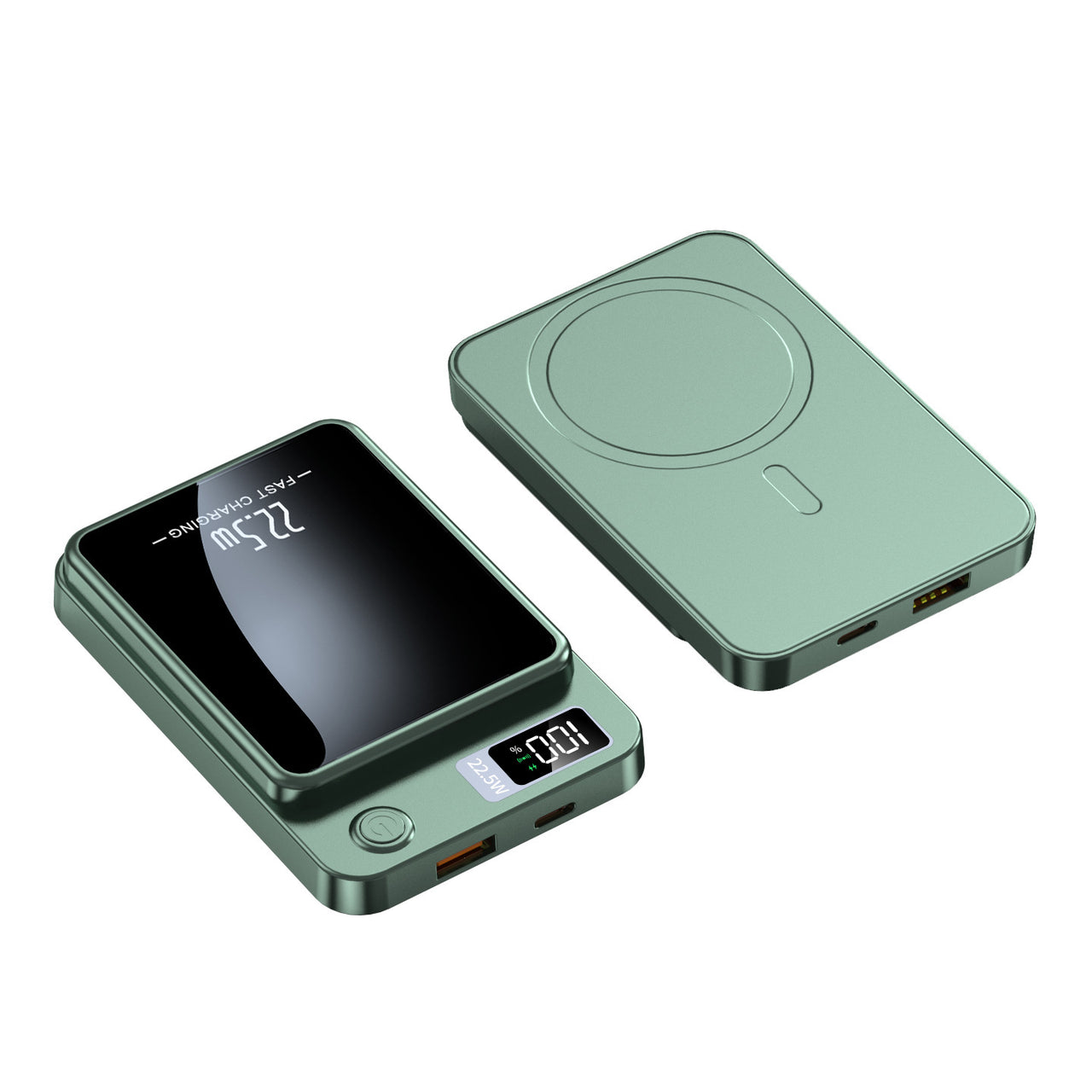 10000mAh Magnetic Wireless Power Bank: 22.5W USB-C, Foldable Stand, LED Display